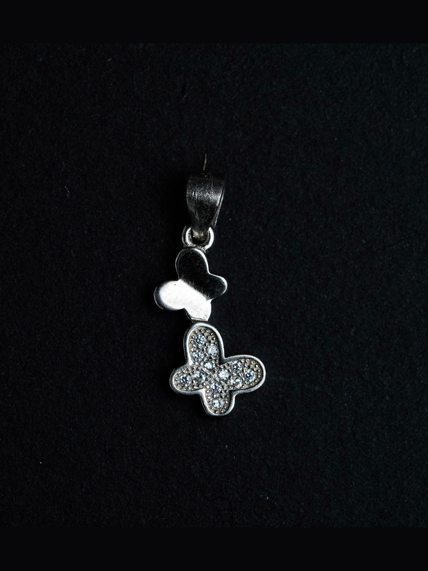 Silver butterfly pendent